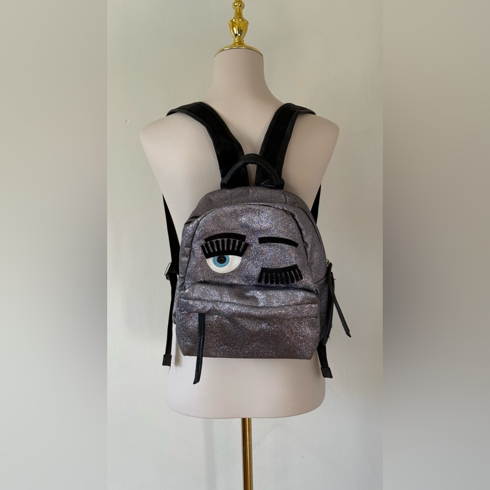 Winking Glittery Backpack with Eye Design Small Size